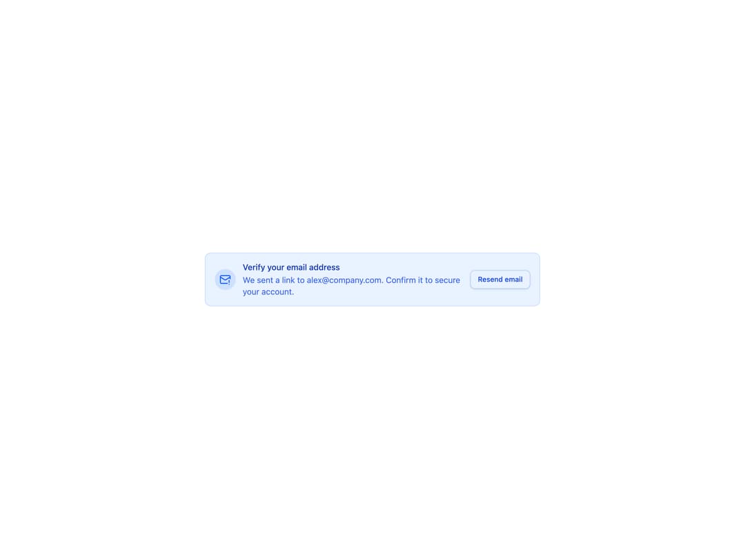 Email Verification Banner preview