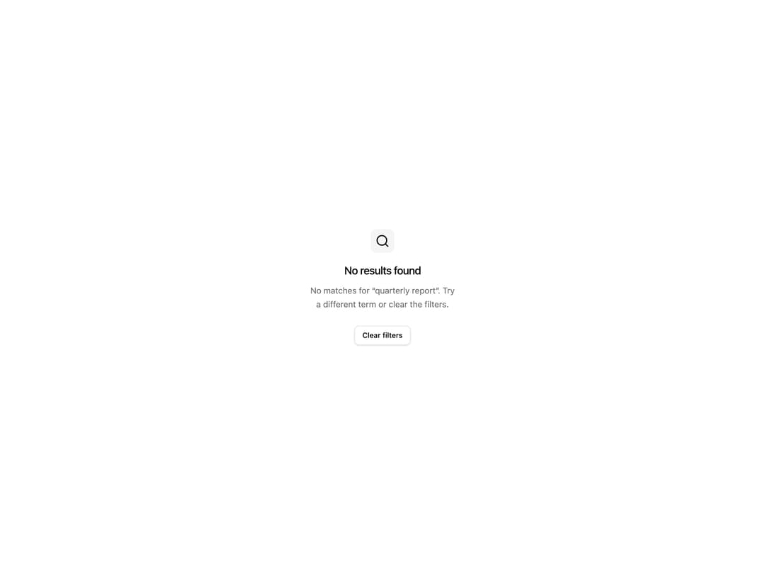 No Results Empty State preview