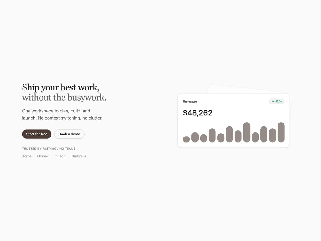 Split Product Hero preview