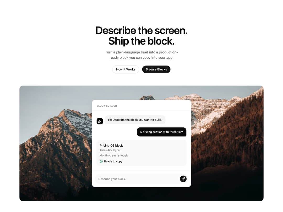 Product Hero with Demo Panel preview