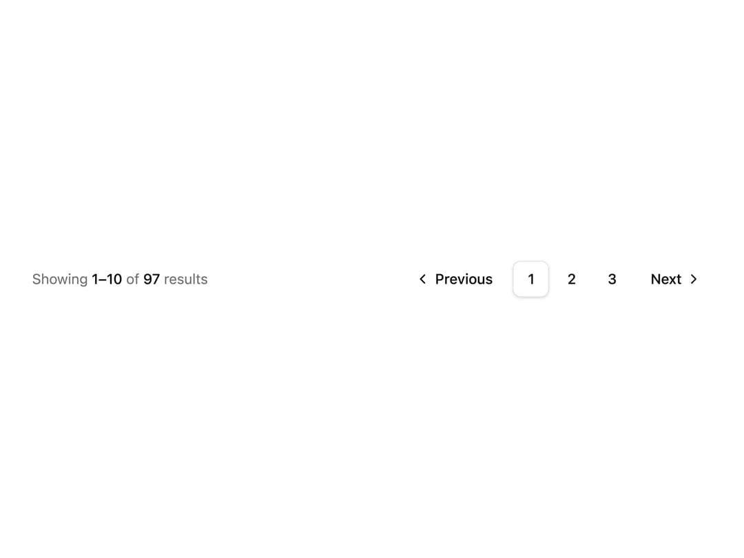 Pagination with Results Summary preview