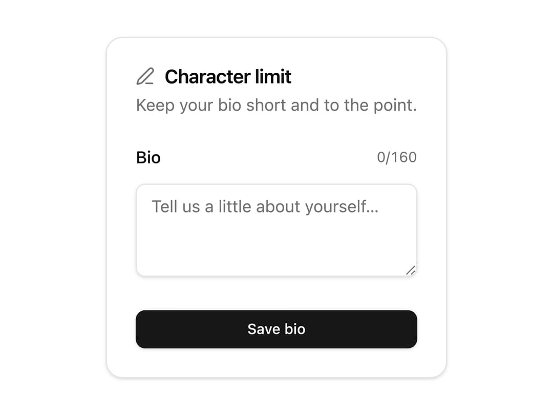 Character Limit preview