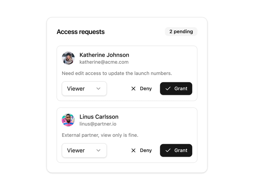 Request Access preview