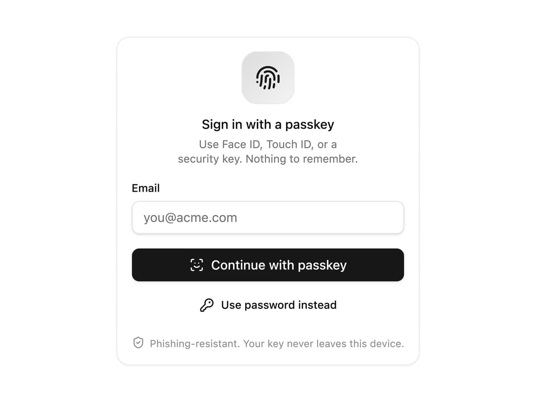 Passkey Sign-In preview