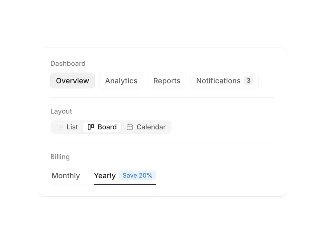 Segmented Control preview