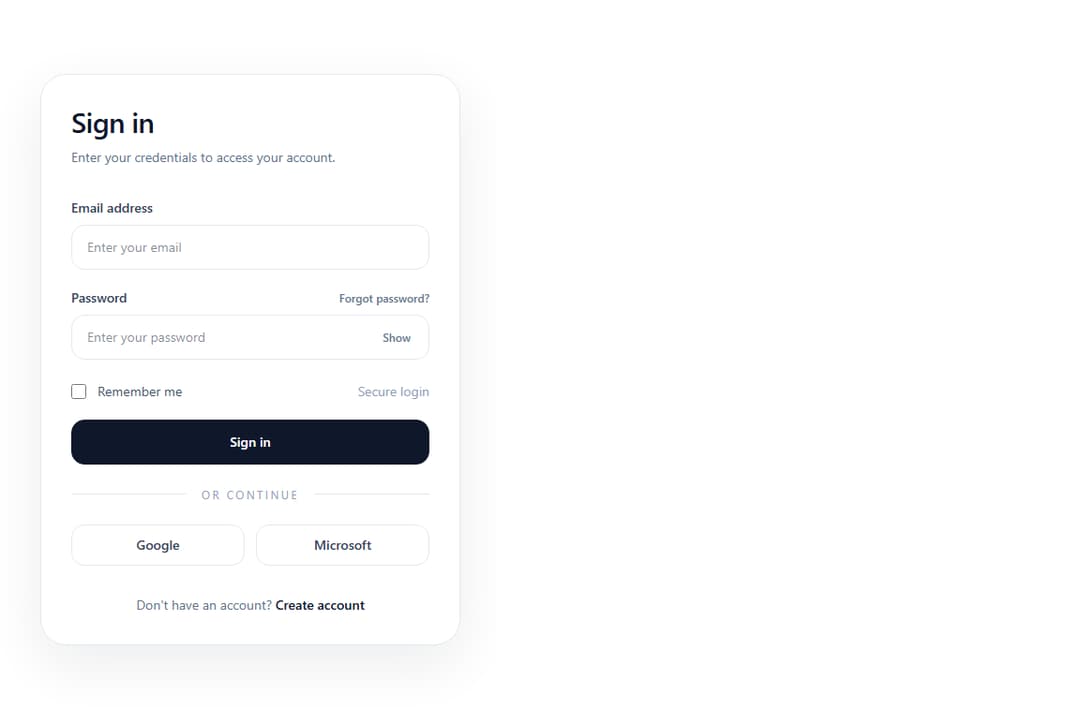 Premium Login page login system preview
