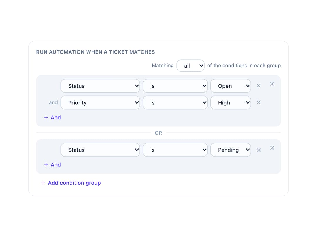 Condition Groups Builder preview