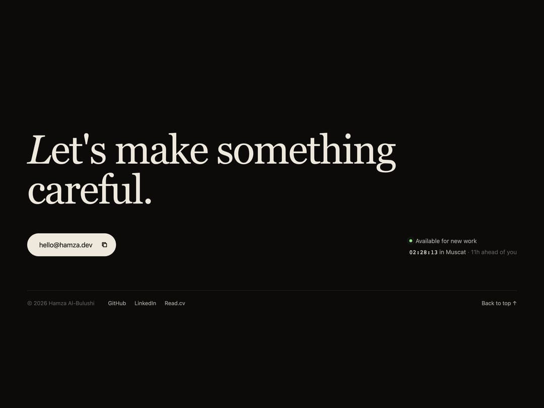 Sign-off Footer preview