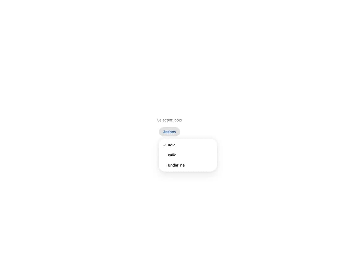 HeroUI Dropdown preview