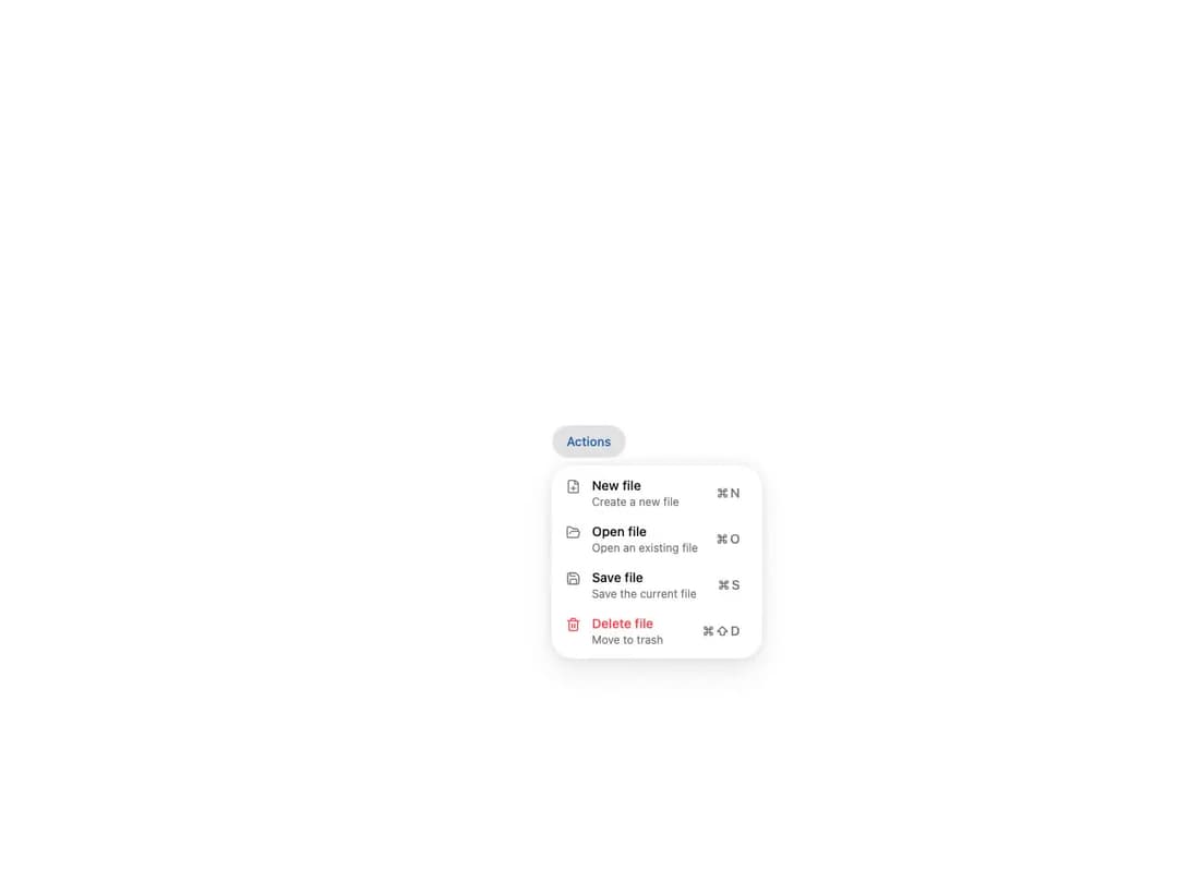 HeroUI Dropdown preview