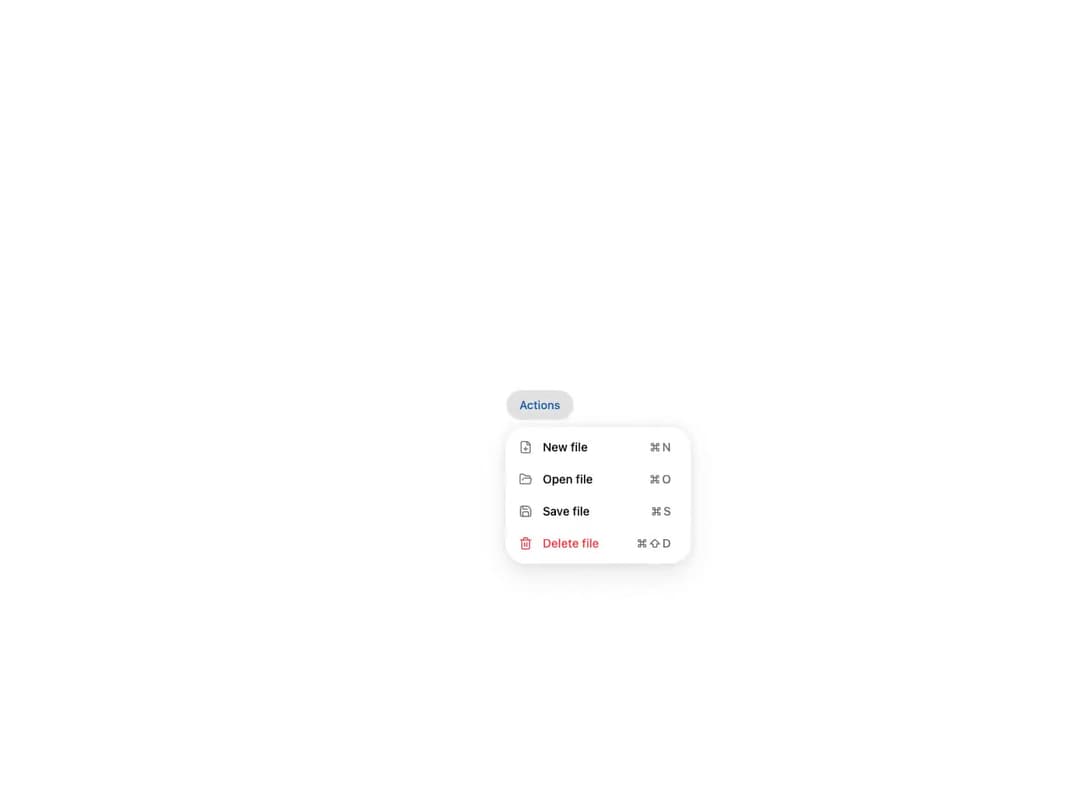 HeroUI Dropdown preview