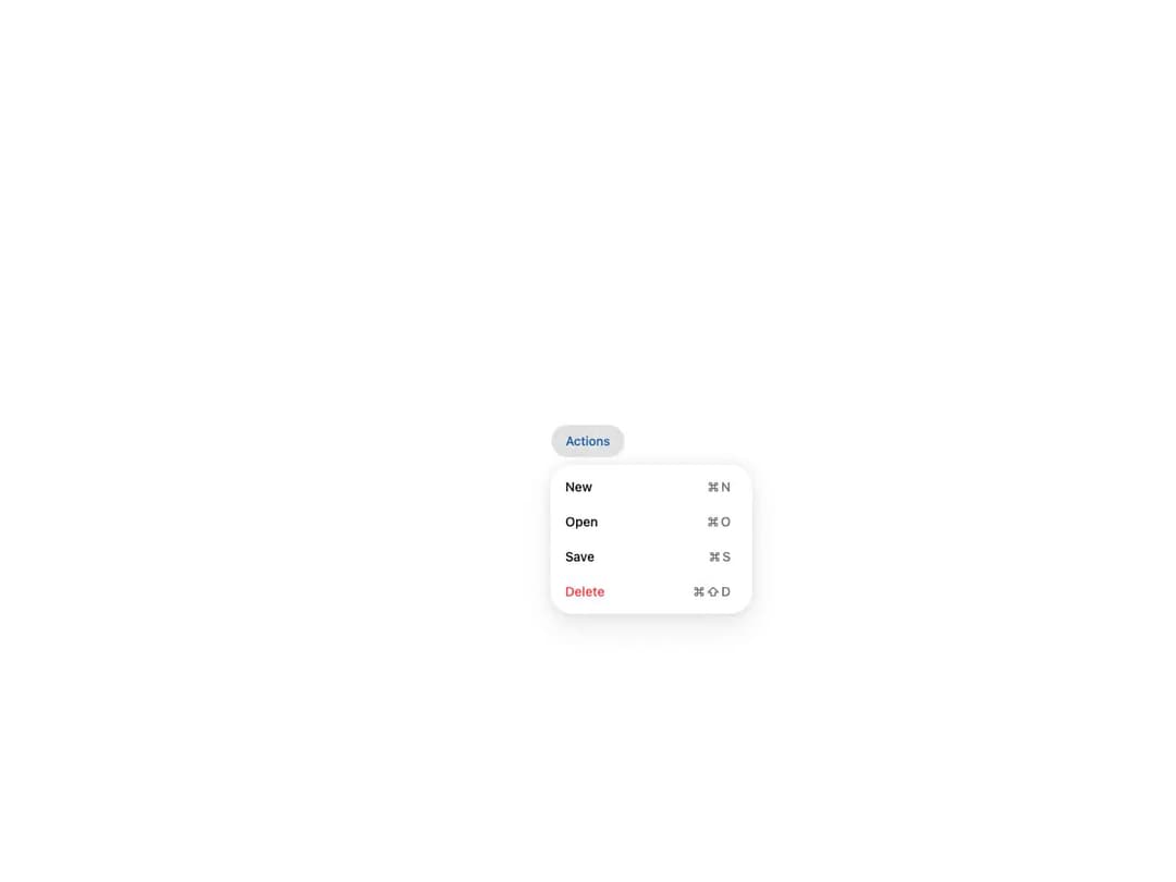 HeroUI Dropdown preview
