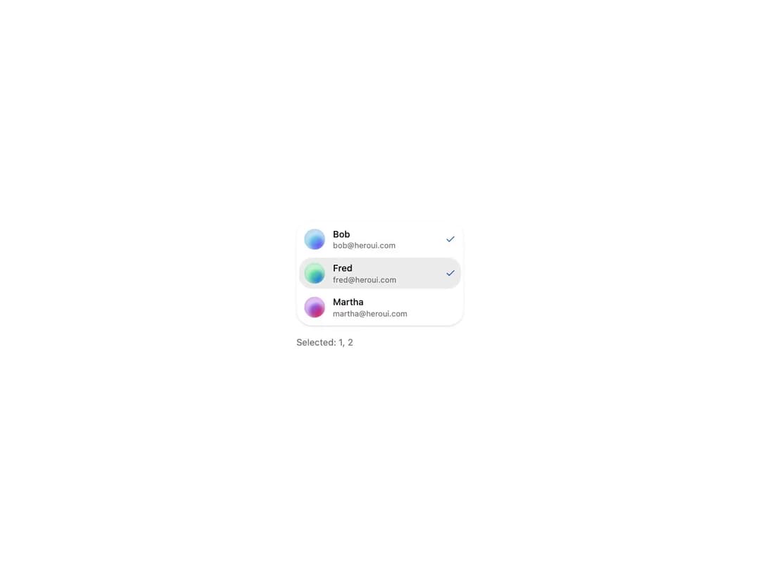 HeroUI ListBox preview