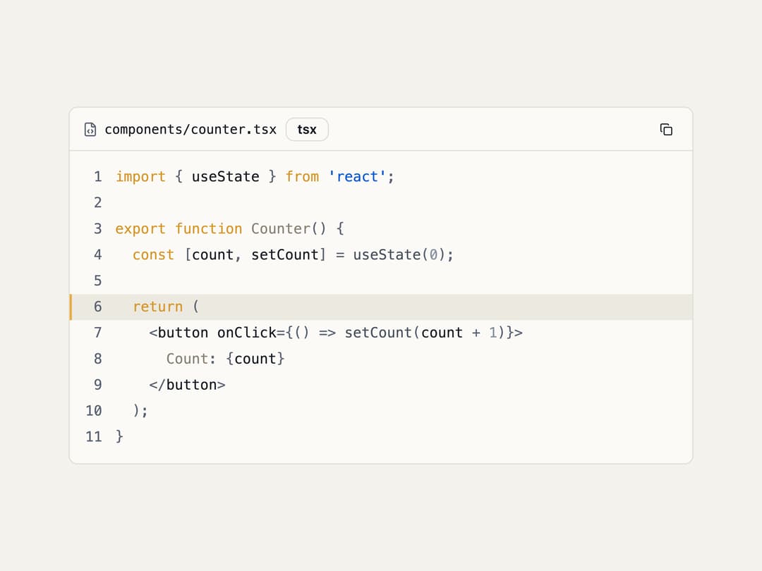 Code Block preview