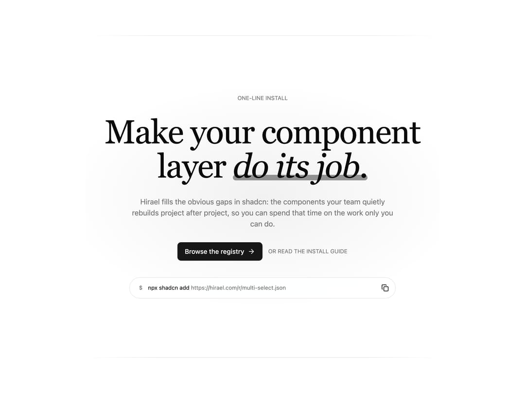 Centered Install CTA preview