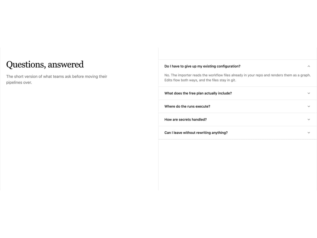 FAQ Split Accordion preview