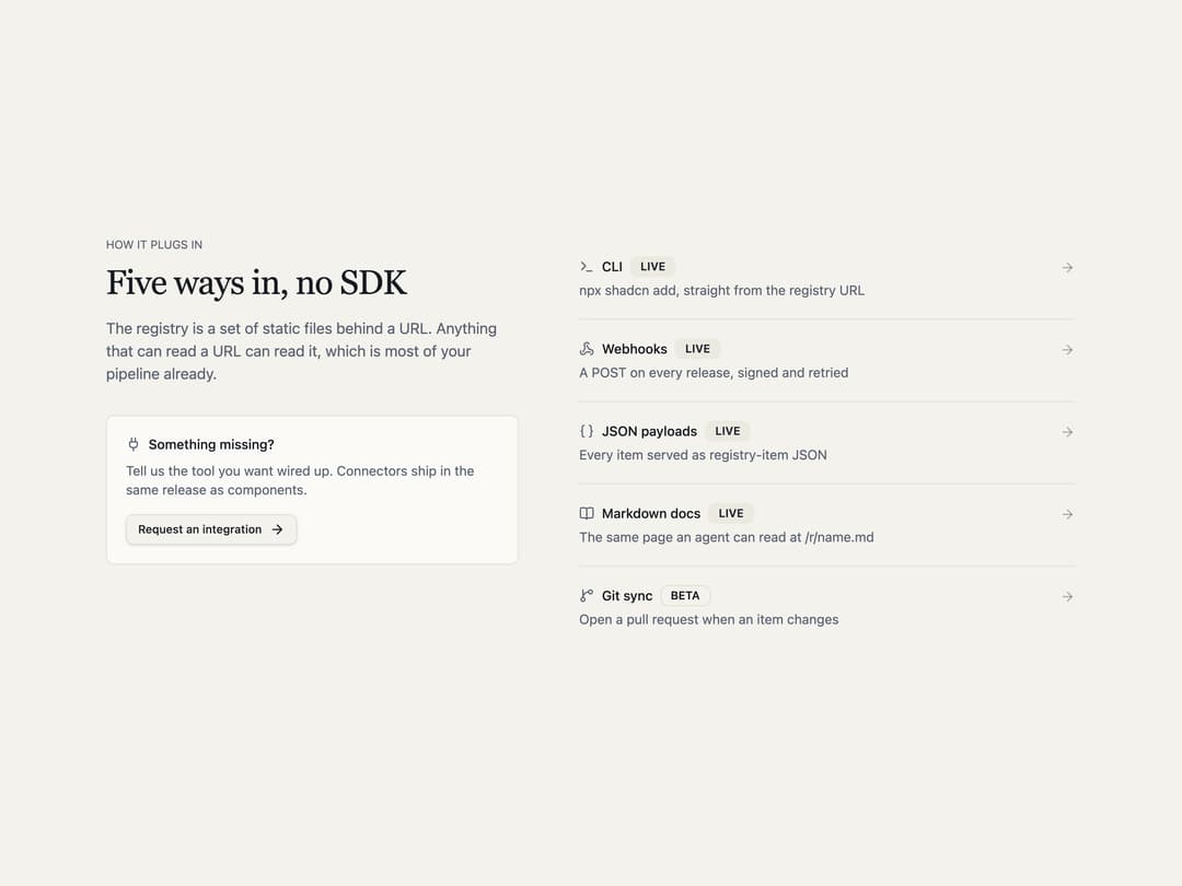 Integrations Section preview