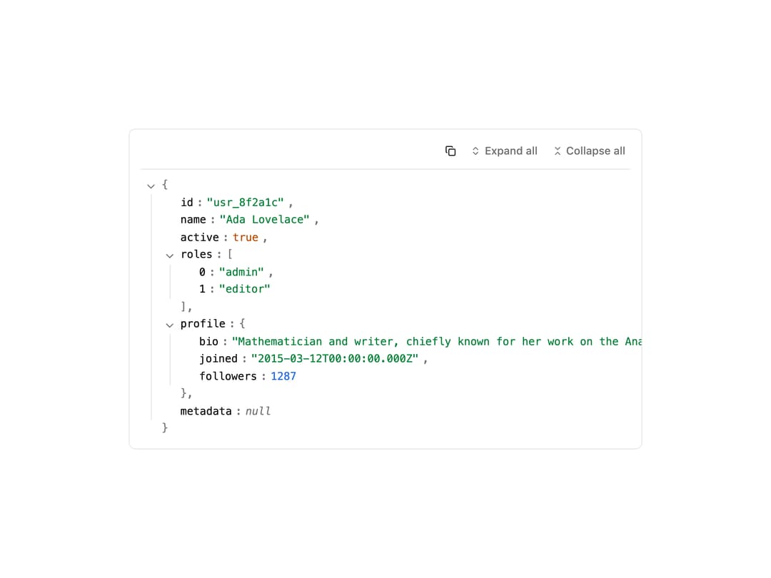 JSON Viewer preview