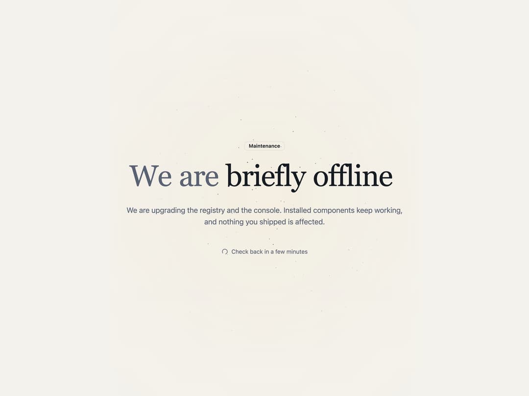 Offline Maintenance Page preview