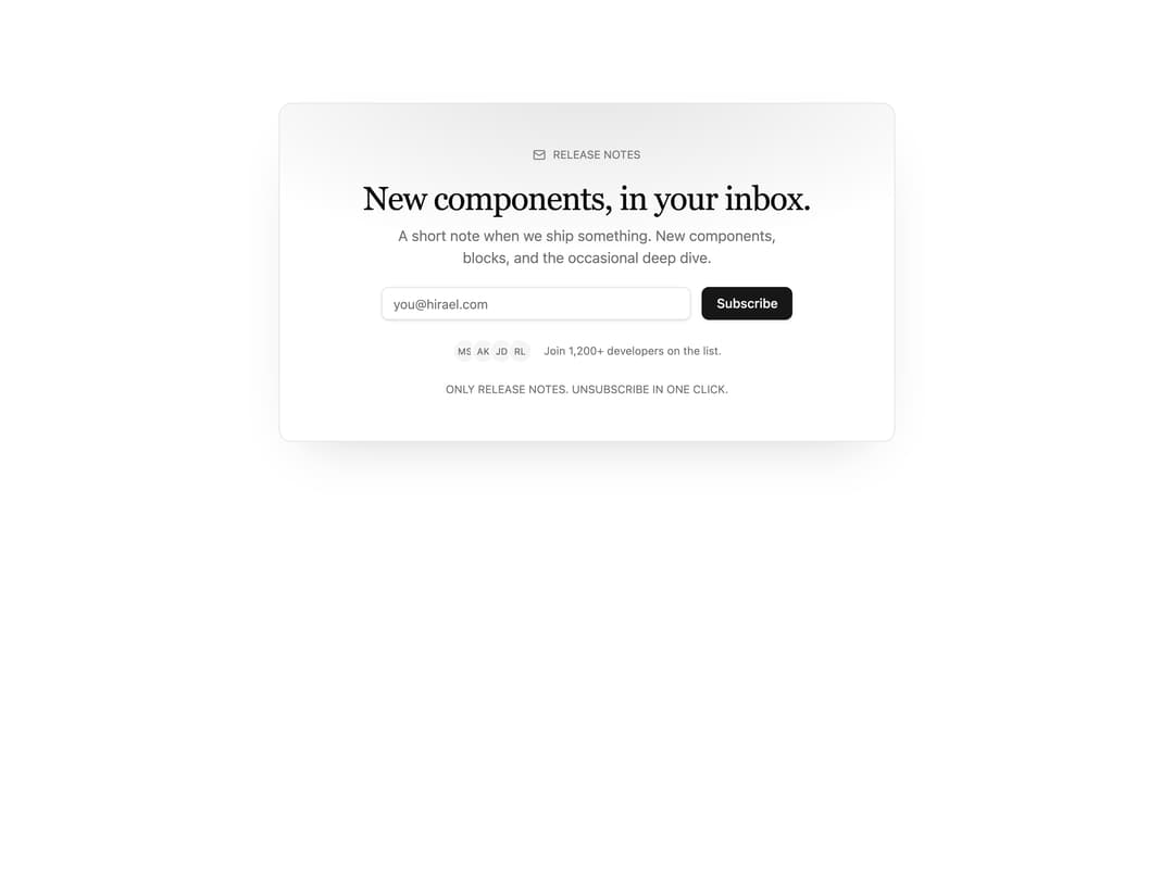 Newsletter Signup Panel preview