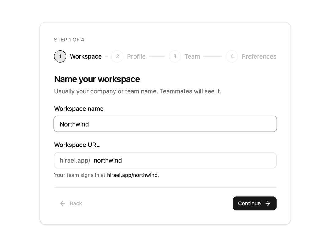 Onboarding Wizard preview