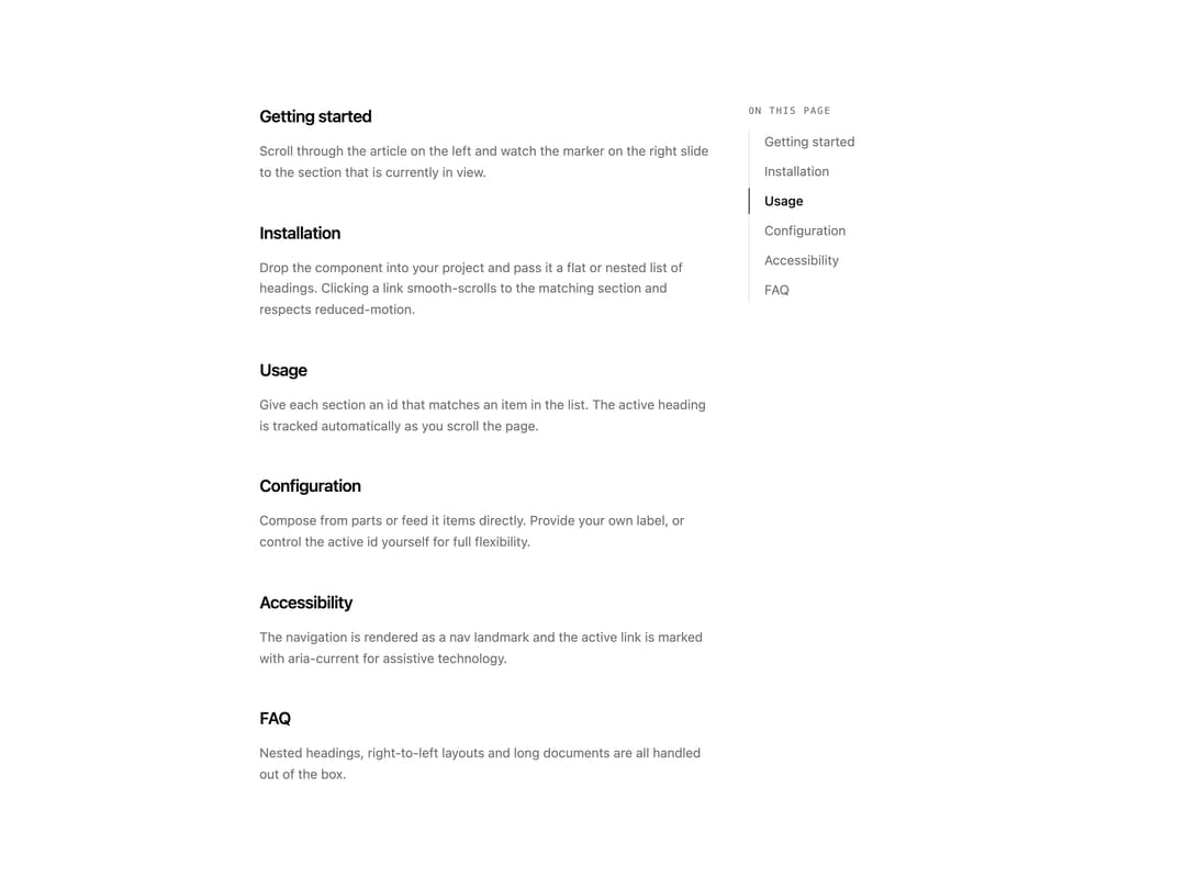 Table of Contents preview