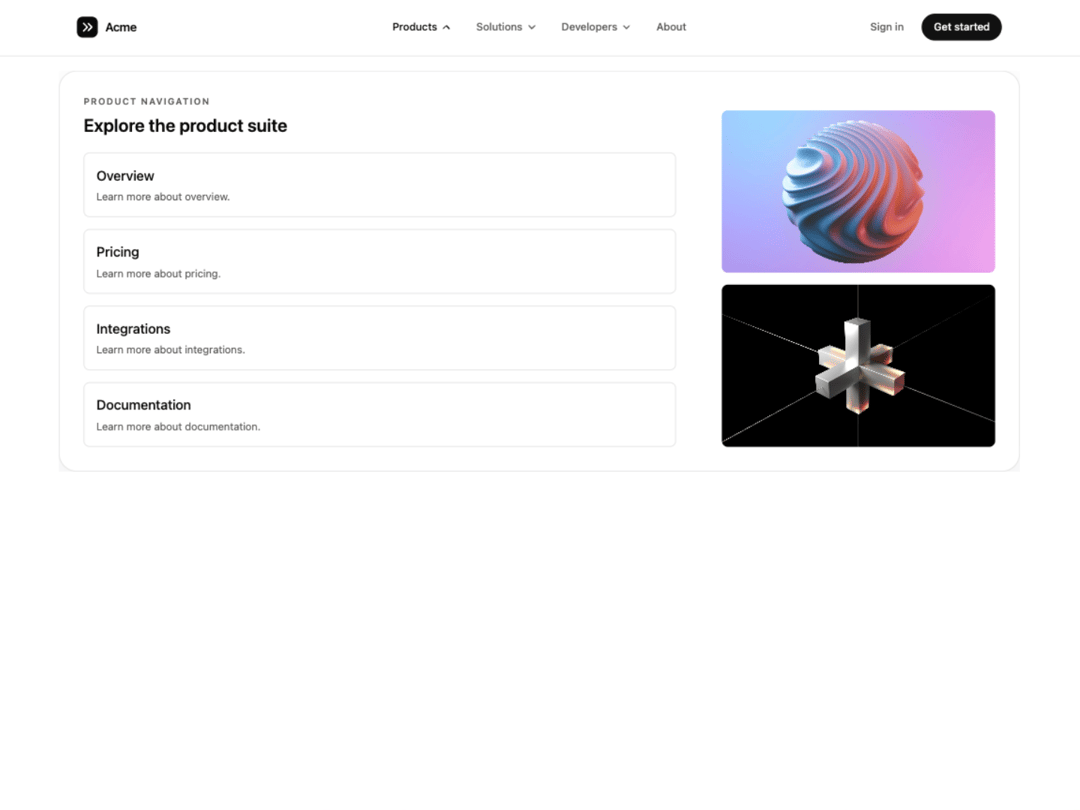 Directional Menu preview