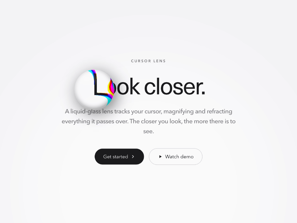 Liquid Glass Cursor preview