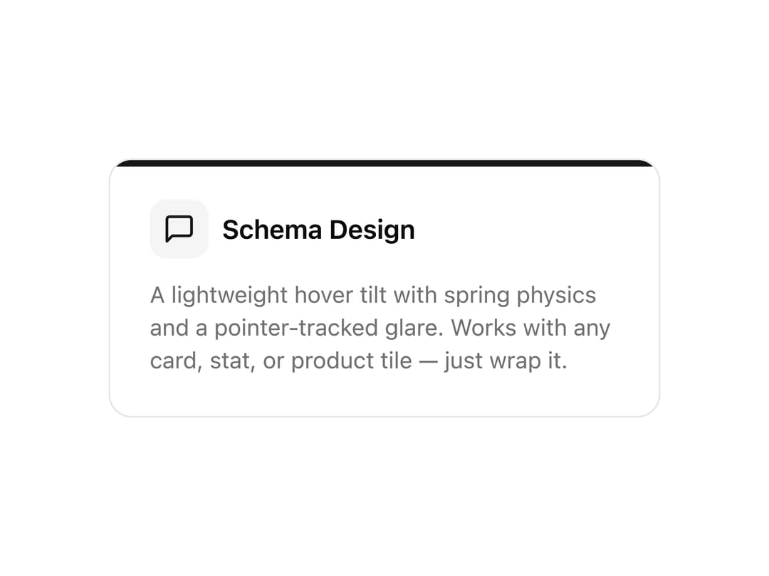 Tilt Card preview