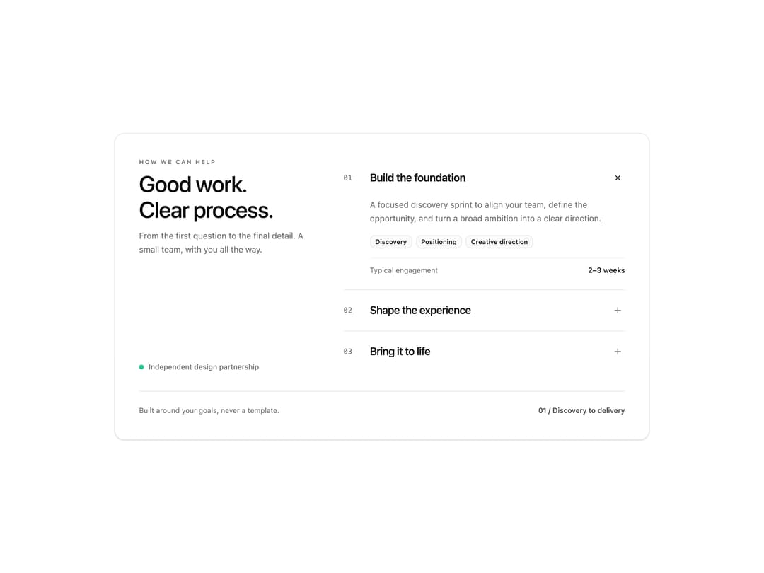 Expanding service details preview