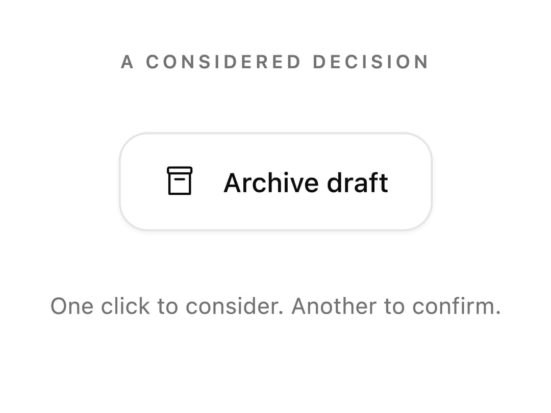 Inline confirm action preview