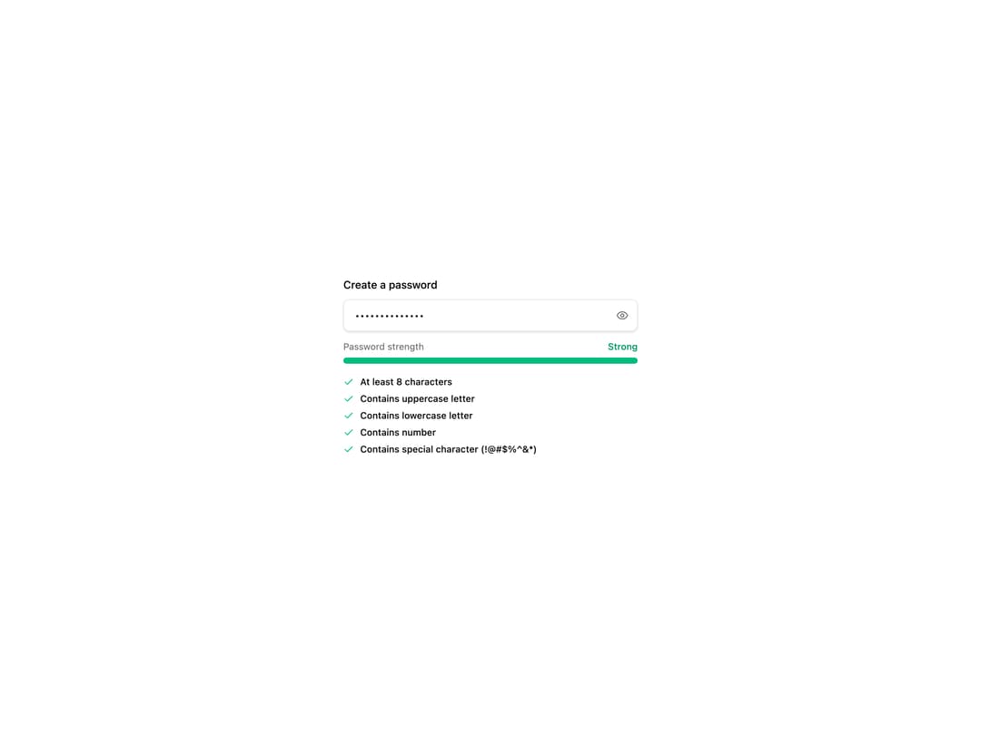 Password Strength Meter preview