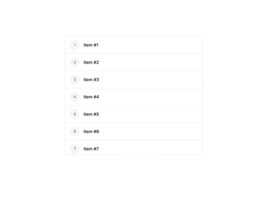 Virtualized List preview