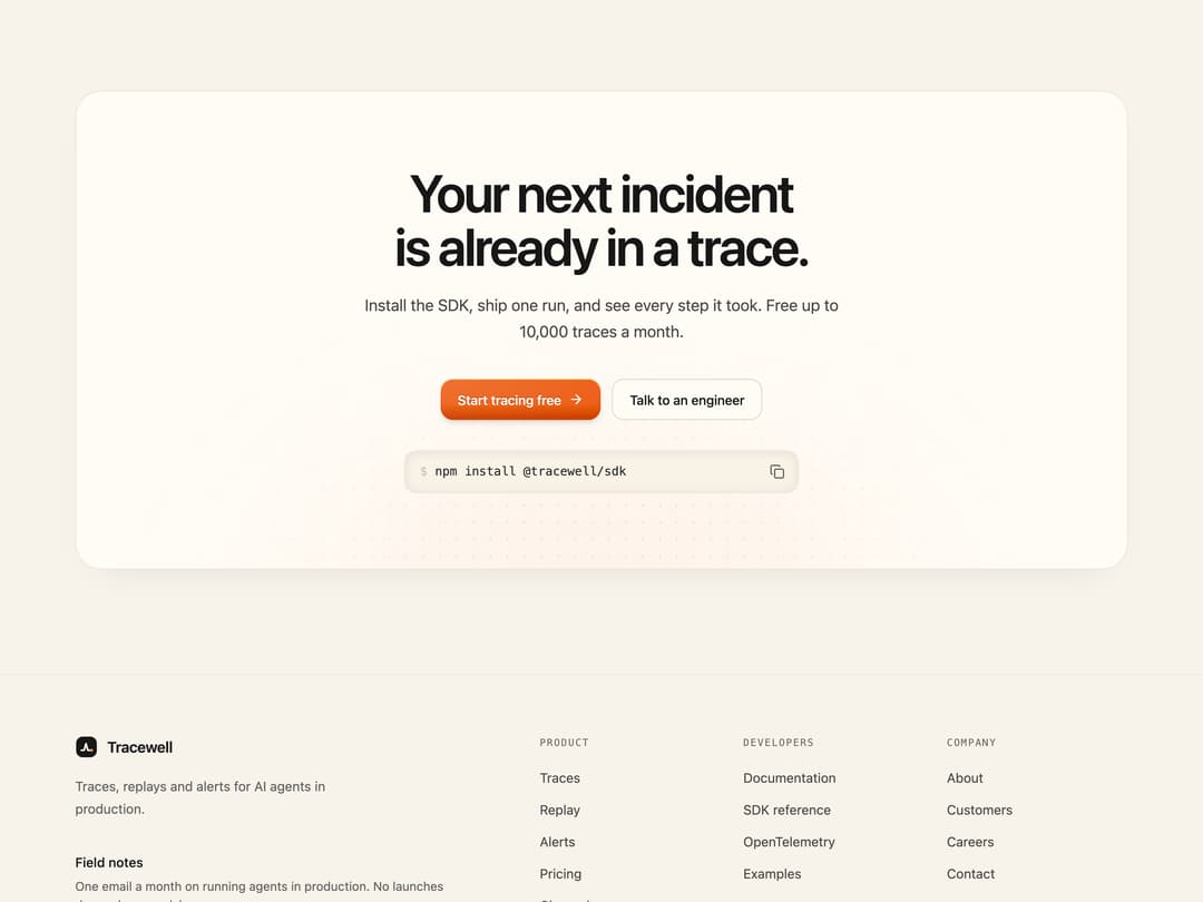 Marketing CTA Footer preview