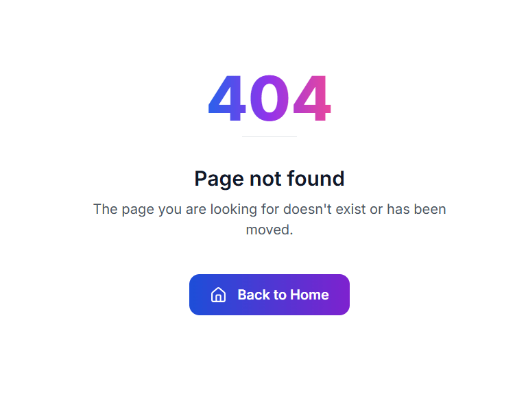 404 Not Found Page Component preview