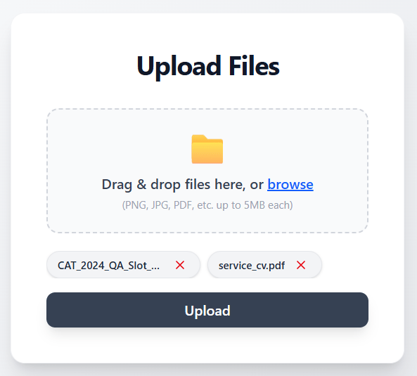 File Uploader preview