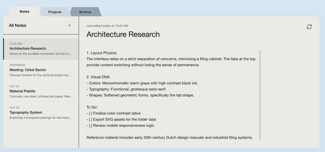 NoteApp preview