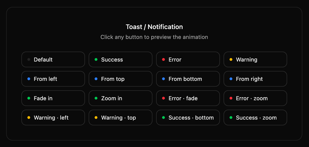 Toast/Notification preview
