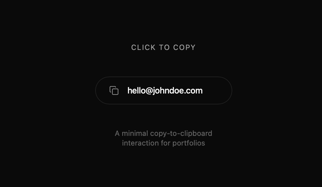 Copy Email Button preview