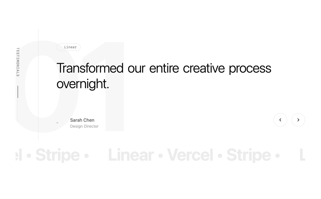 Design Testimonial preview