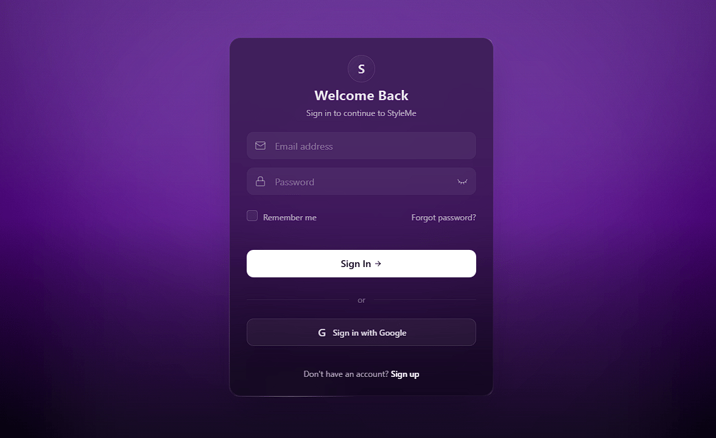 Sign In Card preview