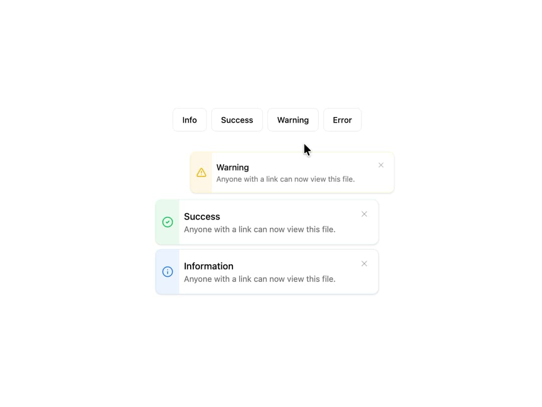 Alert preview