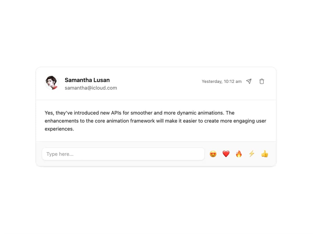 Email Client Card preview
