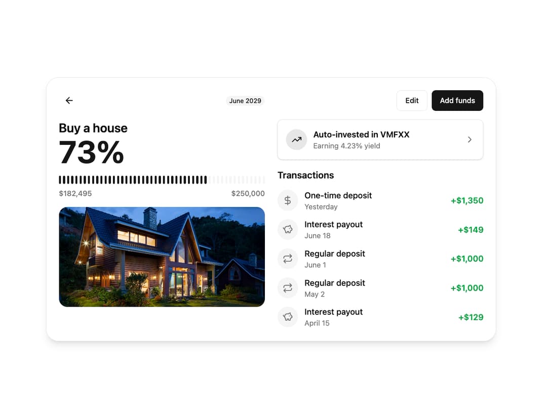 Financial Goal Card preview