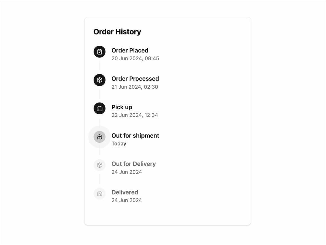 Order History  preview