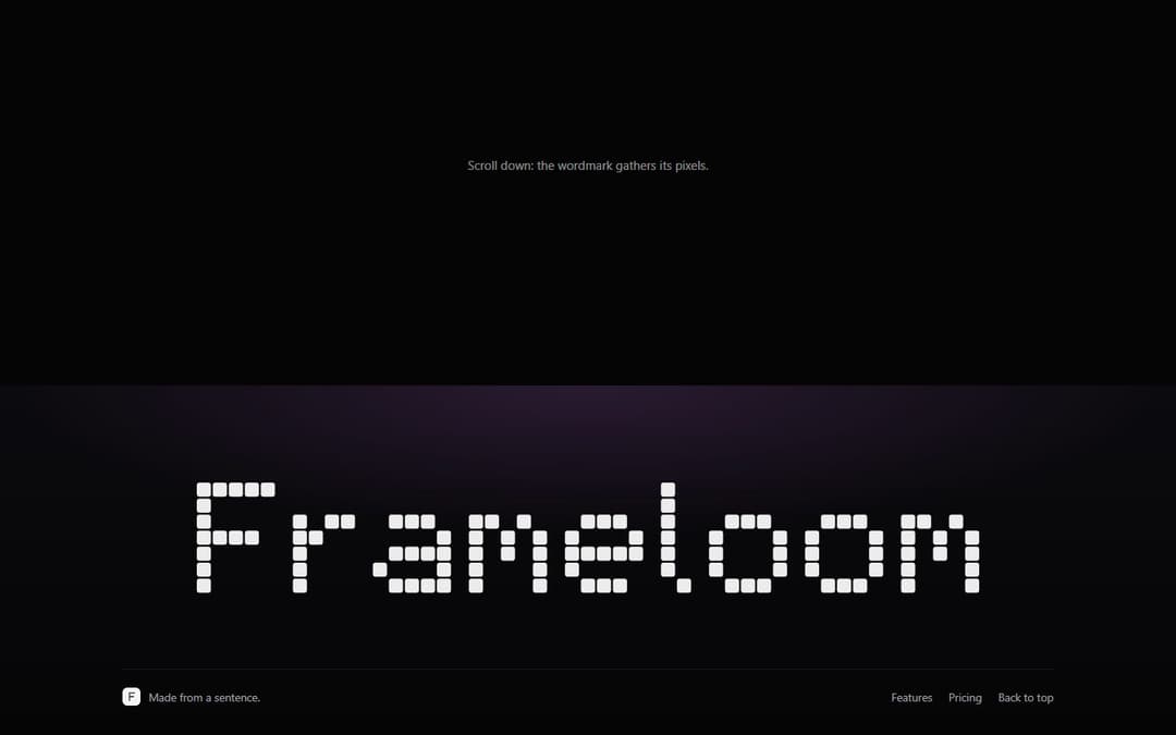 Pixel Wordmark Footer preview