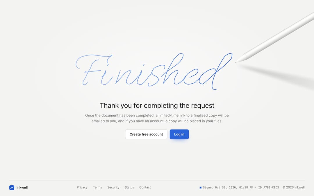 Handwriting Signature Footer preview