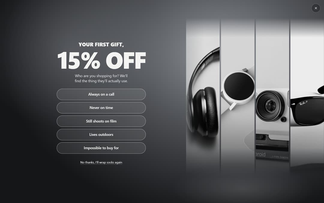Discount Popup with Product Quiz preview