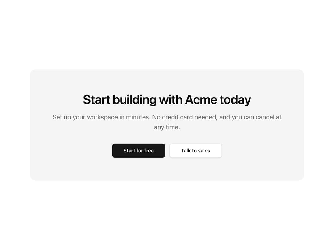 Call To Action preview