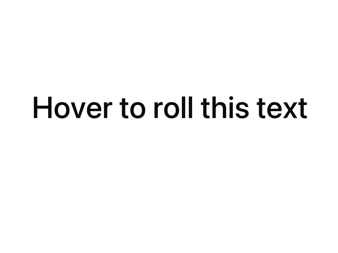 Roll Text preview